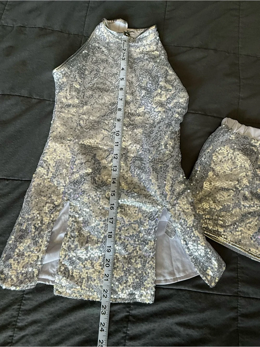 Lolanta Silver Sequin Halter Top